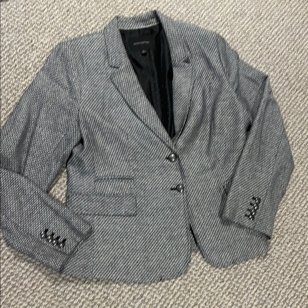 Banana Republic Factory Black/white Dot Pattern Blazer Tailored Fit